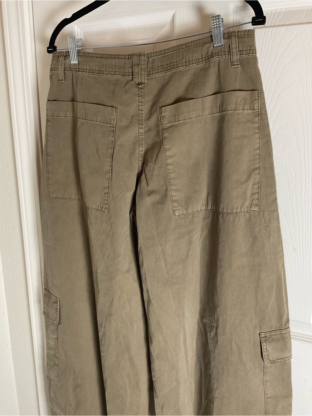Zara Oversize Cargo Trousers Dark Khaki Green Size 4 NWT - Picture 7 of 10